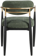 Riccio - Fabric Dining Arm Chair (Set of 2) - Black And Gold Frame