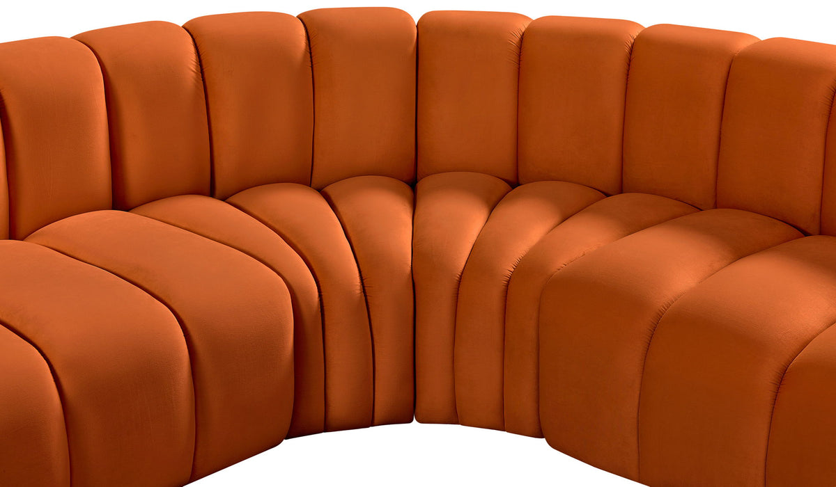 Arc - Velvet 5 Piece U-Shaped Modular Sofa