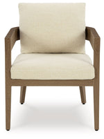 Serene Bay - Arm Chair With Cushion (Set of 2) - Dark Brown / White