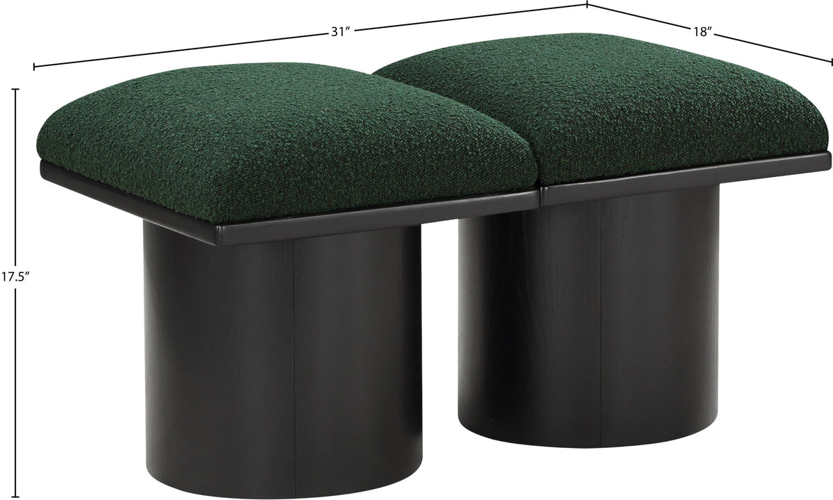 Pavilion - 2 Piece Modular Bench With Black Base