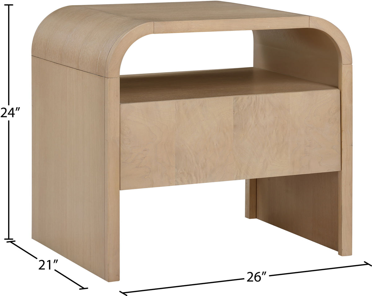 Giada - Solid Wood And Veneer Nightstand