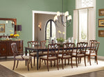 Charleston - Rectangle Leg Dining Table With 2-22" leaves - Dark Brown