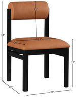 Roundhill - Faux Leather Dining Chair (Set of 2) - Black Frame