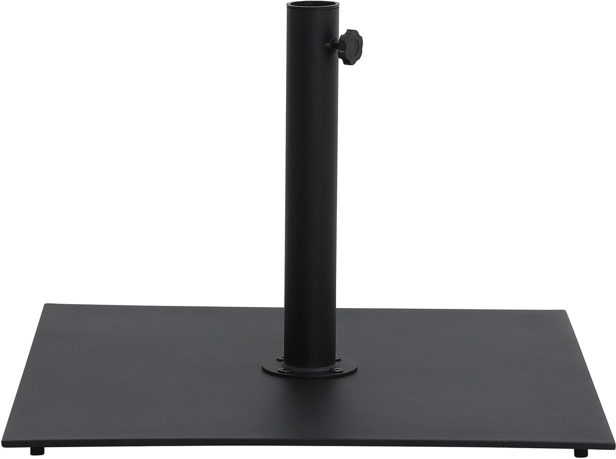 Fiji - Aluminum Patio Umbrella With Square Black And Teak Base