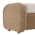 Pavilion - 2-Piece Powder Coated Metal Outdoor Conversation Set With Cushions - Boucle White / Natural