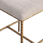 Reeves - Chenille Fabric Upholstered Counter Stool (Set of 2) - Gold Base