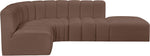 Arc - Faux Leather 5 Piece Corner Modular Sofa
