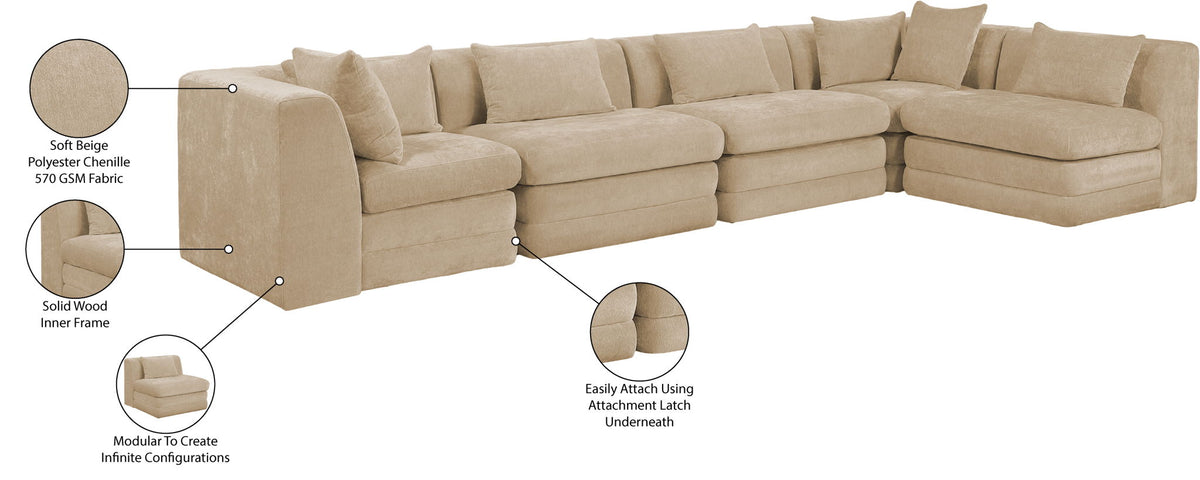 Stellar - 5 Piece Upholstered Modular Sectional