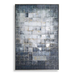Graphs - Hand Painted Canvas - Blue / Gold / Gray