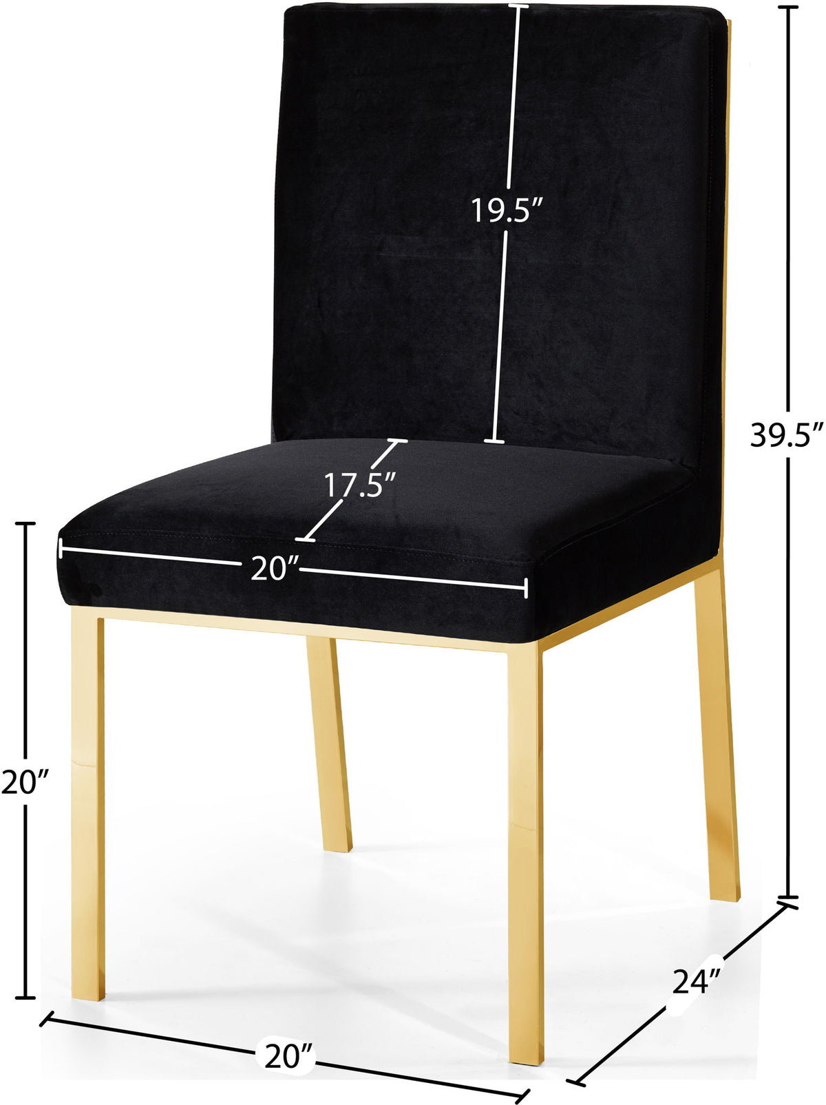 Opal - Dining Chair with Gold Legs (Set of 2)