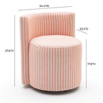 Alyssa - Striped Rolling Desk Chair