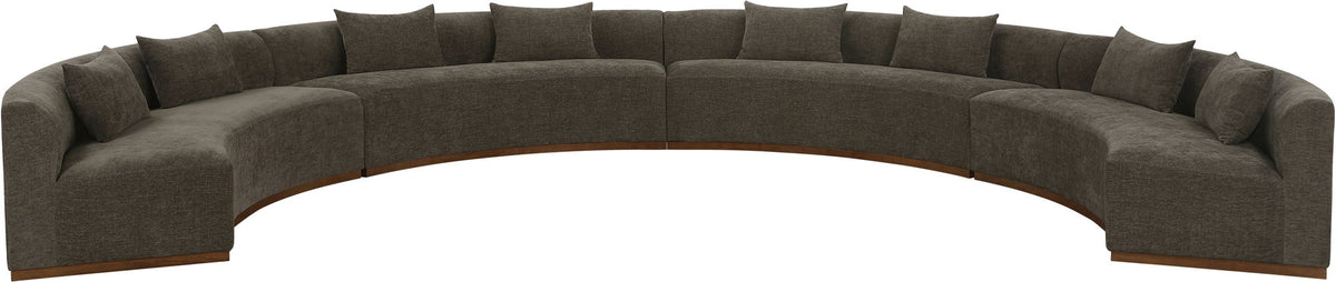 Avanti - Chenille Fabric Upholstered 4 Piece Modular Sectional