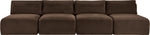 Shaggy - 4 Seat Modular Armless Sofa