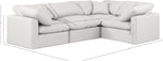 Indulge - Faux Leather 4 Piece Modular Corner Sectional