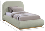 Vaughn - Chenille Bed With Natural Base