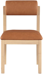 Roundhill - Faux Leather Dining Chair (Set of 2) - Natural Frame