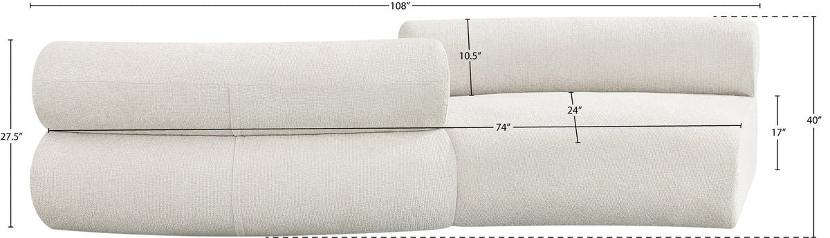 Bale - 2 Piece Curved Modular Sofa