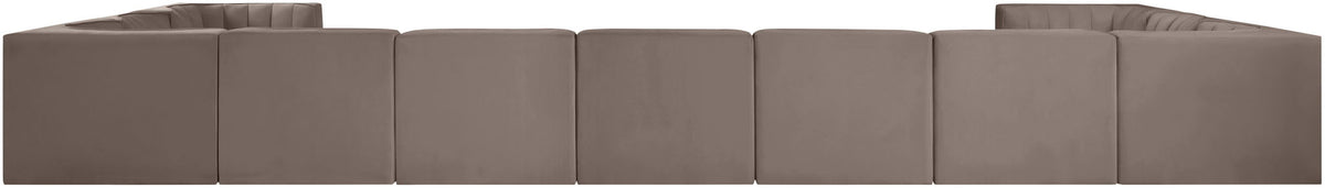 Rummi - Velvet Performance Fabric Upholstered 11 Piece Modular Sectional