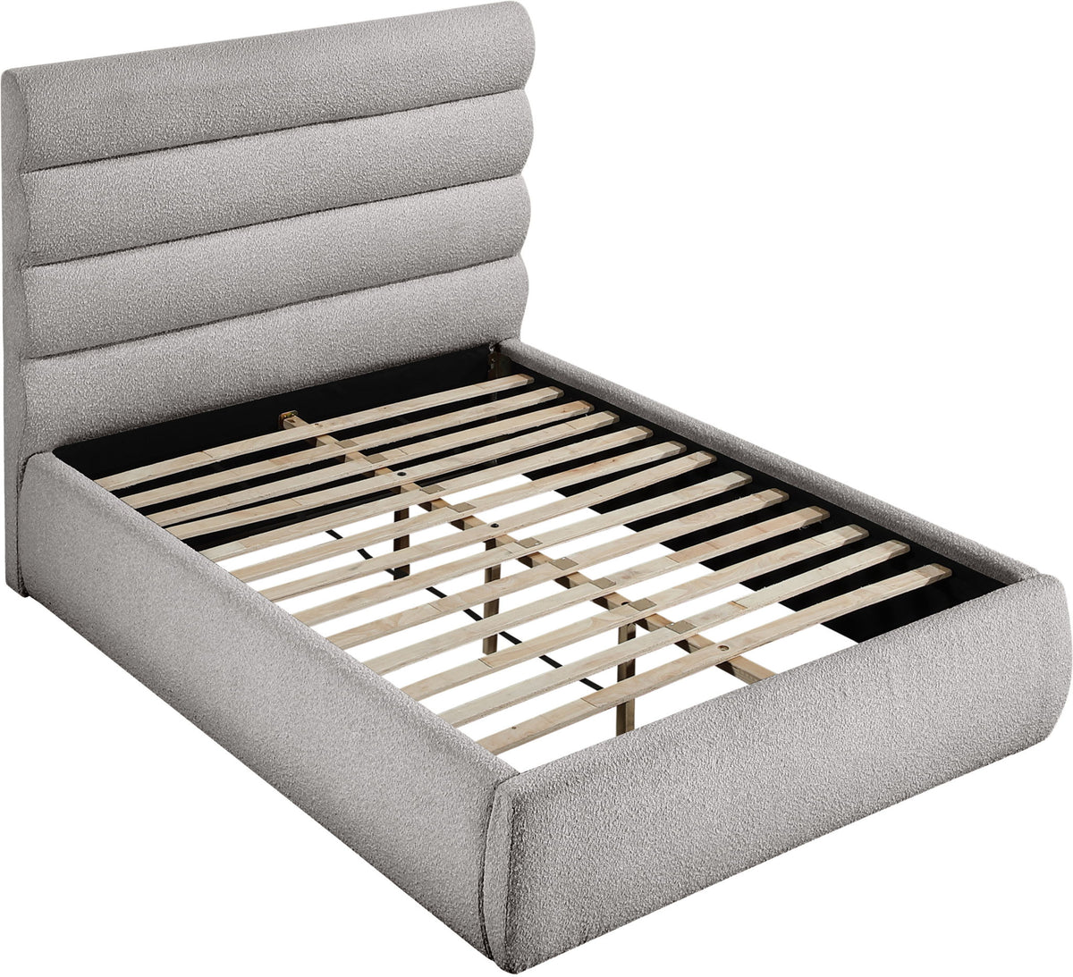 Adam - Boucle Fabric Bed With 52" Headboard