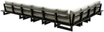 Maldives - 7 Piece Water Resistant Outdoor Patio Modular Sectional With Gray Base