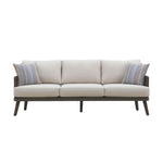 Genova - Patio Sofa With Two Accent Pillows - Gray
