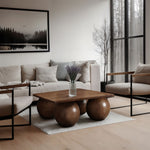 Fitch - Oak Veneer Coffee Table - 4 Legs