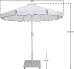 Amalfi - Aluminum Patio Umbrella - White Base / White Pole