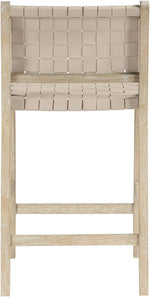 Entwine - Vegan Leather Upholstered Counter Stool - Painted Natural