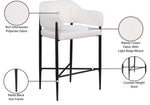 Dame - Fabric Upholstered Counter Stool (Set of 2)