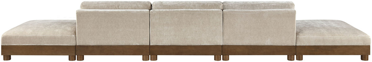 Turin - Chenille Fabric Upholstered Modular Sectional - Taupe
