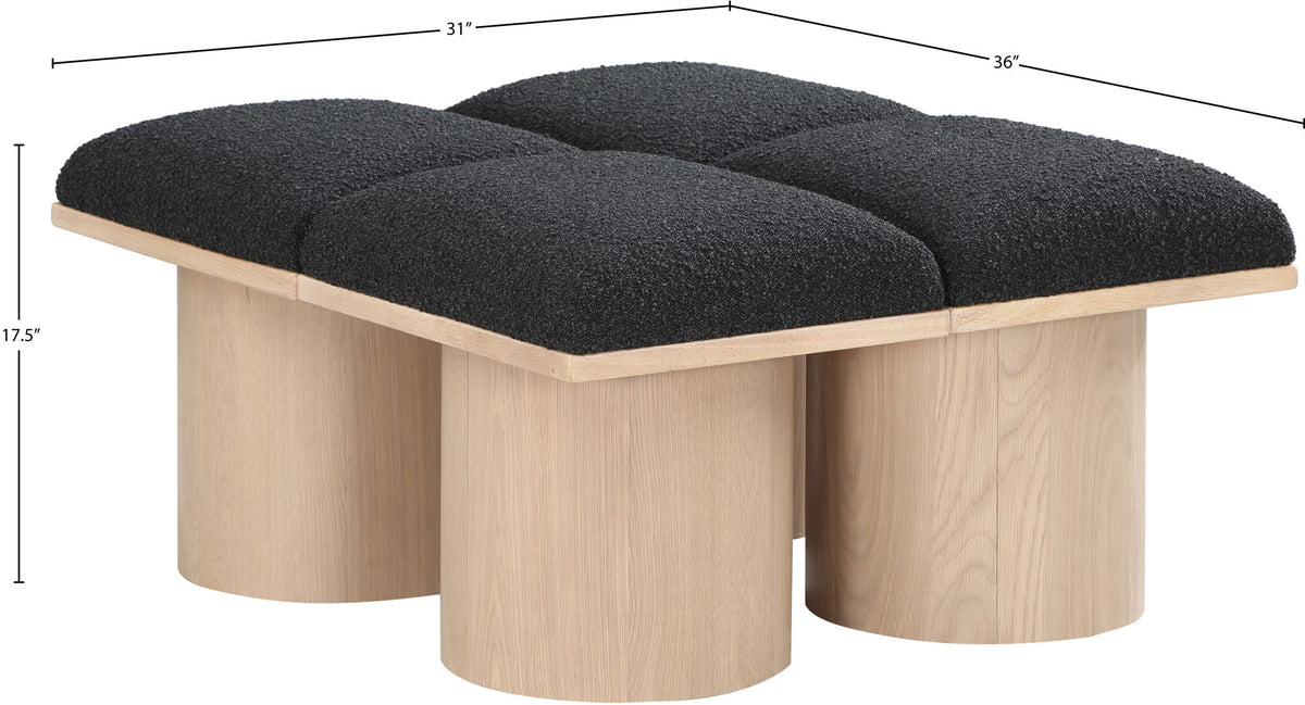 Pavilion - 4 Piece Modular Bench With Natural Base