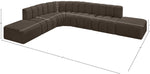 Arc - Boucle Fabric 7 Piece Corner Modular Sofa