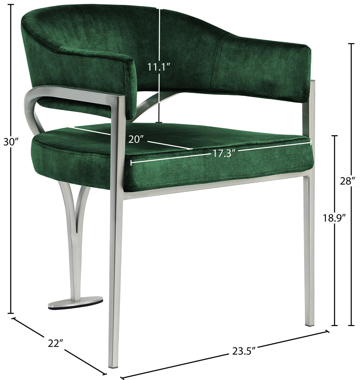 Madelyn - Dining Chair (Set of 2) - Brushed Chrome