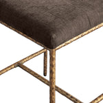 Reeves - Chenille Fabric Upholstered Counter Stool (Set of 2) - Gold Base
