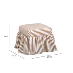 Gertrude - Striped Linen Ottoman