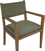 Avon - Linen Textured Performance Fabric Dining Arm Chair