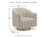 Penzlin - Swivel Accent Chair - Pearl