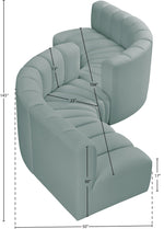 Arc - Faux Leather 6 Piece Modular Sofa