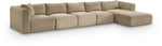 Shaggy - Fabric 5 Piece Modular Sectional With Chaise