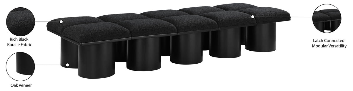 Pavilion - 10 Piece Modular Bench With Black Base