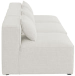 Cube - Linen Modular 3 Seat Armless Sofa
