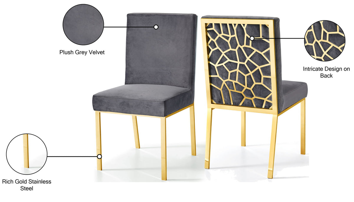 Opal - Dining Chair with Gold Legs (Set of 2)