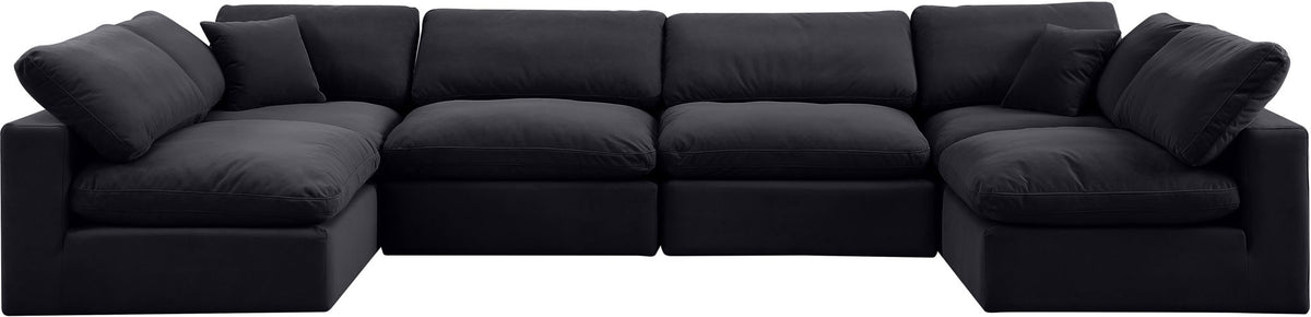 Comfy - 6 Piece Velvet Modular Armless Sectional