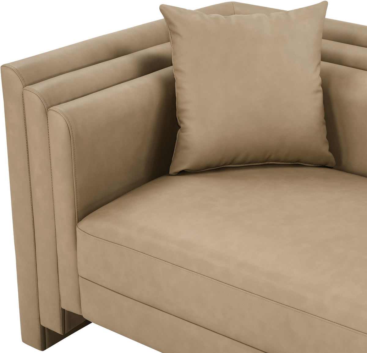 Everett - Vegan Leather Upholstered Chair - Tan