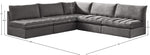 Jacob - Modular Corner Armless Sectional 5 Piece