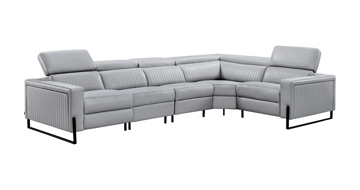 2787 - Sectional With Recliners - Gray