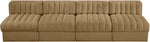 Rummi - Armless Velvet Performance Fabric Upholstered 4 Piece Modular Sofa