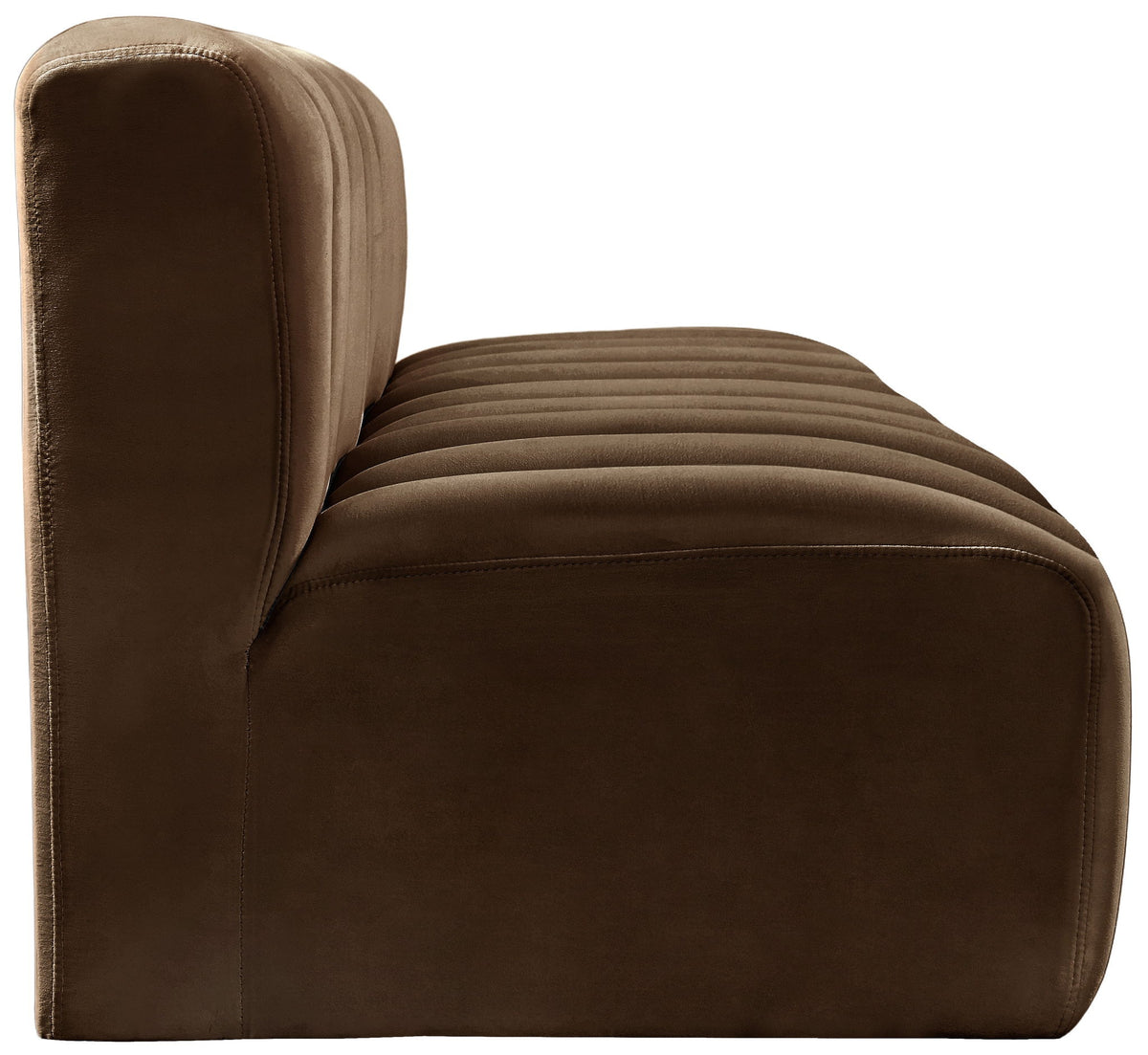 Arc - Velvet 4 Piece Modular Straight Sofa - Brown