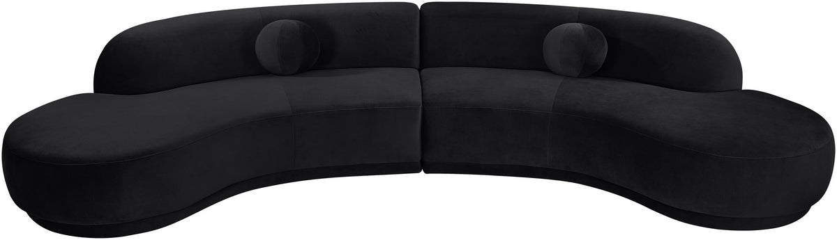 Avra - 146" Velvet Performance Fabric Upholstered Sectional