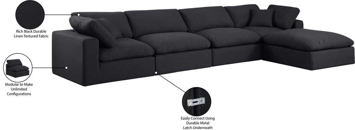 Comfy - 5 Piece Linen Modular Sectional With Chaise